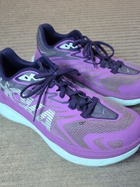 HOKA Tecton X 2 Women 10 Trail Running Shoes Orchid Night Sky Excellent